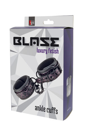 Blaze Ankle Cuff Purple – Stylowe fioletowe kajdanki na kostki z neoprenowym wnętrzem