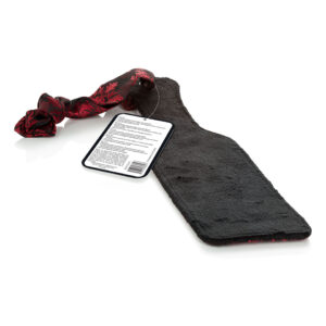 Scandal Paddle With Tag Black – Dwustronna Packa BDSM