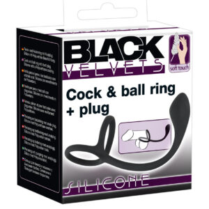Cock & Ball Ring z Butt Plug - Wielofunkcyjny pierścień dla większej przyjemności!