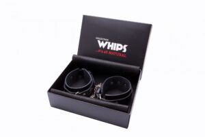 Kajdanki WHIPS – Męskie Soft Czarne ze Skóry Naturalnej