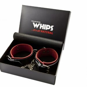 Kajdanki WHIPS – Damskie Soft Czarne ze Skóry Naturalnej