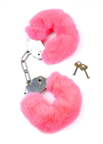 Fetish B-Series Furry Cuffs Pink – Różowe Kajdanki z Miękkim Futerkiem