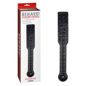Behave! Punish Me Paddle – Czarna Packa z Imitacji Skóry Krokodyla