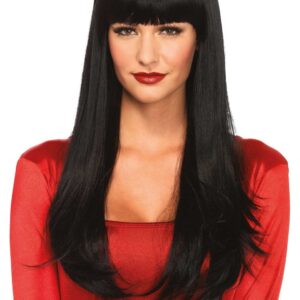 Bangin long straight wig Black