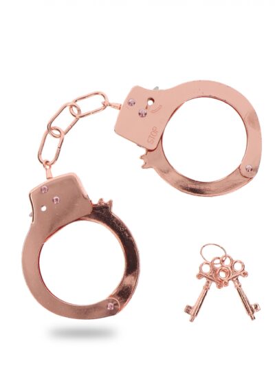 Metal Handcuffs Rose Gold – Eleganckie metalowe kajdanki w kolorze różowego złota