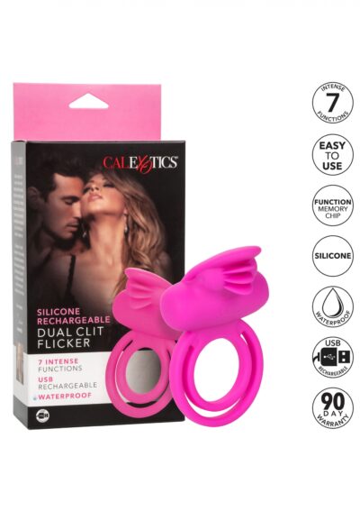 Silicone Rechargeable Dual Clit Flicker - Podwójna rozkosz w jednym - obrazek 10