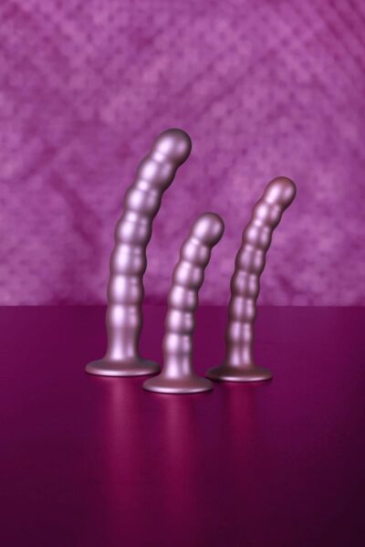 Odkryj niezapomniane doznania z naszym eleganckim 8 / 20,5 cm silikonowym dildo z koralikami! - obrazek 8