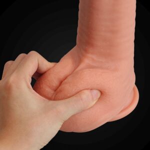 12 Dual Layered Platinum Silicone Cock - obrazek 11