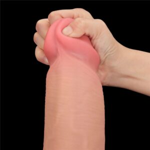 14 King Sized Sliding Skin Dual Layer Dong - obrazek 11