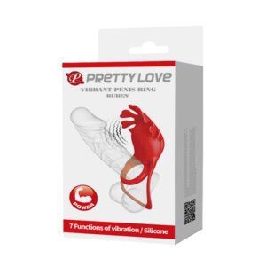 Pretty Love 7 Function Rechargeable Cock Ring - Wibracyjny pierścień na penisa dla niezapomnianych doznań - obrazek 11