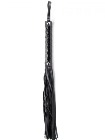 Black Perfect Flogger – Czarny Skórzany Pejcz BDSM - obrazek 2