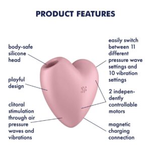 Cutie Heart Red - Intensywna stymulacja dla Twojego serca! Odkryj niezapomniane doznania z najnowszą zabawką Satisfyer! - obrazek 2