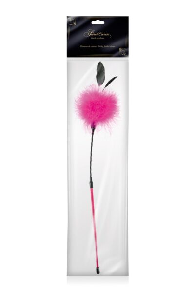 Pink Pompom Whip – Różowy Pejcz z Pompomem do Zmysłowej Stymulacji - obrazek 2