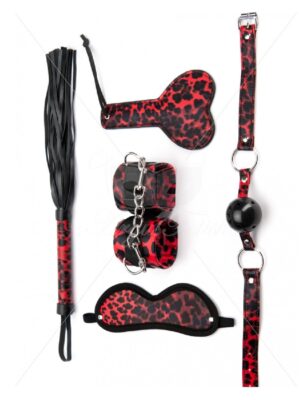 5 Pieces Leopard Bondage Set - obrazek 2