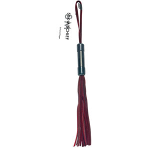 SM Enchanted Flogger – Aksamitny Pejcz z Bordowymi Frędzlami - obrazek 2
