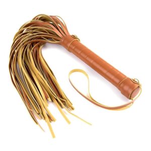 laze Elite Flogger Cognac – Stylowy Pejcz z Wegańskiej Skóry