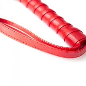 Pejcz Frusta a Frange Squash Whip Red – Czerwony Pejcz BDSM z Miękką Rączką - obrazek 2