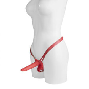 Podwójny Pasek na Dildo - Intensywna Przyjemność dla Pary - Zmysłowy Czerwony Design - obrazek 2