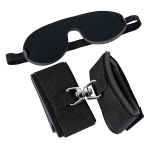 Bad Kitty Blindfold & Handcuffs – Zestaw kajdanek i opaski na oczy | Akcesoria BDSM