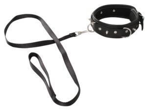 Ekskluzywny zestaw BDSM - Kołnierz i smycz w skórzanym stylu - obrazek 2