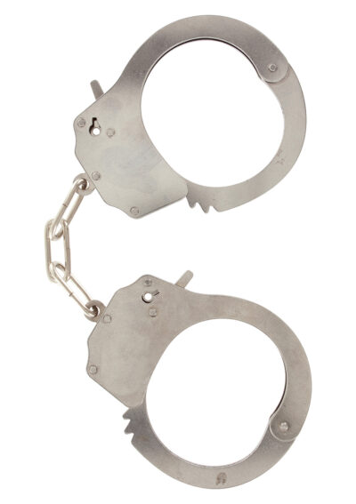 Metal Handcuffs Metal – Klasyczne metalowe kajdanki z podwójnym zamkiem - obrazek 2