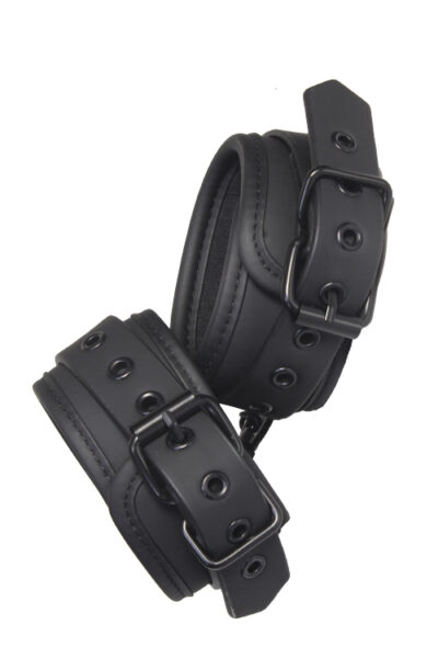 Blaze Ankle Cuff Black – Stylowe czarne kajdanki na kostki z neoprenowym wnętrzem - obrazek 2