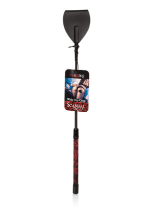 Scandal Wide Tip Crop Red – Czerwony Bat BDSM z Szeroką Końcówką - obrazek 2