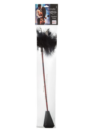 Scandal Feather Crop Black – Bat z Piórkiem do Gry Wstępnej i BDSM - obrazek 2