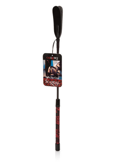 Scandal Split Tip Crop Red – Czerwony Palcat BDSM - obrazek 2