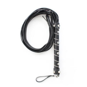 Frusta Easy Line Whip Black – Lekki Czarny Pejcz BDSM z Frędzlami - obrazek 2