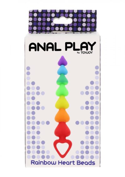 Koraliki analne Rainbow Heart Beads - Ekscytująca przyjemność w subtelnej tęczy - obrazek 2