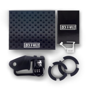 Lock-a-Willy – silikonowy pas cnoty z zamkiem szyfrowym dla par BDSM