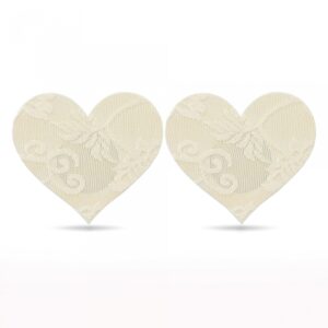 Lace Heart and Flower Nipple Pasties (2 Pack) - obrazek 2