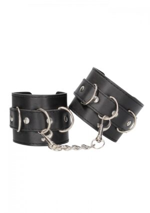 Bonded Leather Hand or Ankle Cuffs with Adjustable Straps – Uniwersalne kajdanki z ekoskóry - obrazek 2