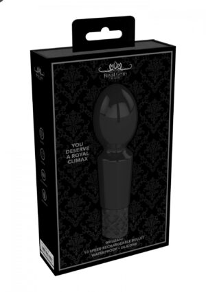 Brilliant   Rechargeable Silicone Bullet   Black - obrazek 2