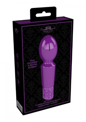 Brilliant   Rechargeable Silicone Bullet   Purple - obrazek 2