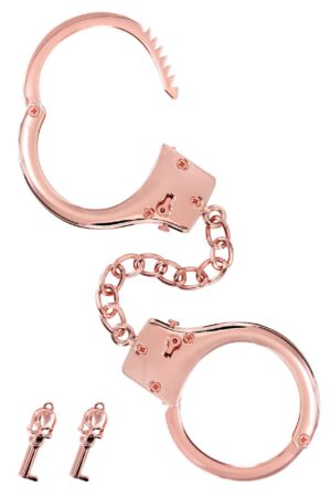 Menottes pour poignets en métal or rose – Stylowe Kajdanki na Nadgarstki - obrazek 3