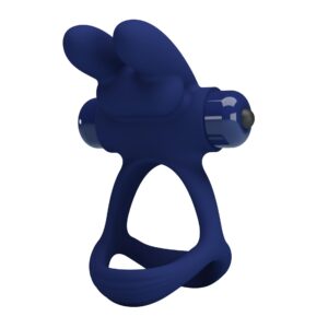 Intensywne wibracje i długotrwała przyjemność - Pretty Love Buzzing Bunny Cock Ring - obrazek 3
