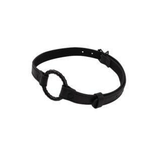 Czarny metalowy O-ring Gag - Elegancja i intensywne doznania