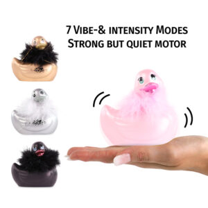 Kolekcja I Rub My Duckie 2.0 Paris - Wibracyjna kaczuszka z kryształem Swarovskiego. Odpocznij, rozluźnij się i ciesz się głębokimi wibracjami! - obrazek 3