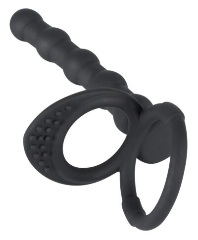 Pierścień penisa/jądra z analnym dildo - Podwójna przyjemność dla intensywnych doznań! - obrazek 3