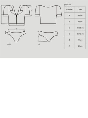 Bielizna Police set kostium  S/M - obrazek 3