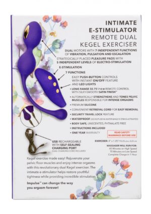 Intensywna rozkosz i wzmocnienie - Impulse Intimate E Stimulator Remote Dual Kegel Exerciser - obrazek 3