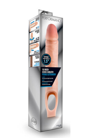 Odkryj niesamowite doznania z Performance 10 Inch Cock Sheath - Miękka i realistyczna osłona dla większej przyjemności! - obrazek 3