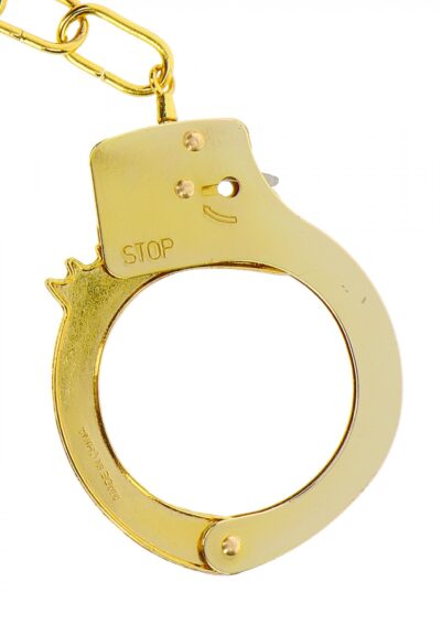 Metal Handcuffs Gold – Eleganckie metalowe kajdanki w kolorze złota - obrazek 3