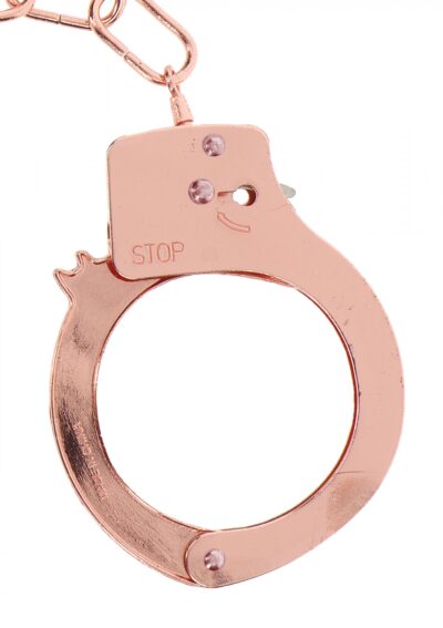 Metal Handcuffs Rose Gold – Eleganckie metalowe kajdanki w kolorze różowego złota - obrazek 3