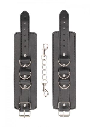 Bonded Leather Hand or Ankle Cuffs with Adjustable Straps – Uniwersalne kajdanki z ekoskóry - obrazek 3
