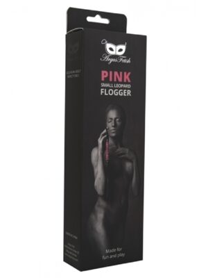 Pink Small Leopard Flogger – Różowy Flogger z Motywem Panterki do Zmysłowej Gry Wstępnej - obrazek 3