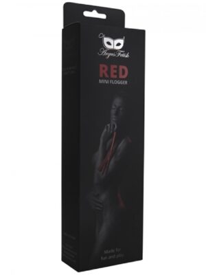 Red Mini Flogger – Kompaktowy Czerwony Flogger do Gry Wstępnej i BDSM - obrazek 3