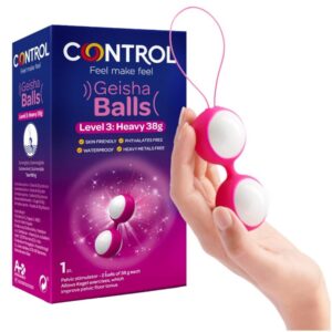 Control Geisha Balls Level 3 - Ujędrniające kulki gejszy dla intensywnych orgazmów i zdrowego stylu życia - obrazek 3